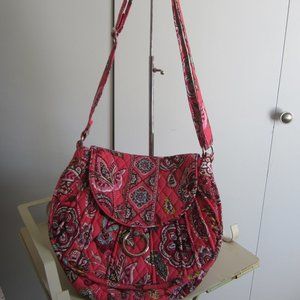 VERA BRADLEY - Bright Pink Floral Print Envelope Style Shoulder bag